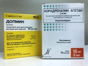 вазопрессоры норадреналин и дофамин